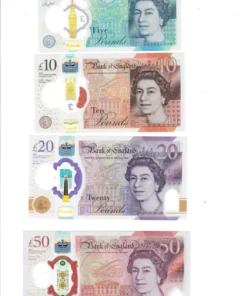 85 BRITISH POUNDS TOTAL, £5+ £10, £20, £50 ENGLAND NOTES, Q.E.II, REAL CURRENCY