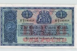 SCOTLAND 1 Pound 1951, P-157d, British Linen Bank, UNC -, Very Scarce Grade.