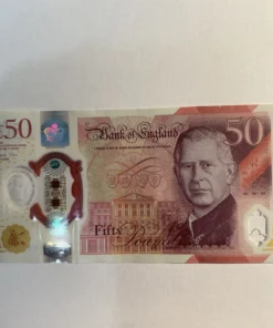 Fifty (£50) British Pounds polymer banknote - King Charles III